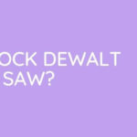 How To Unlock DeWalt Miter Saw
